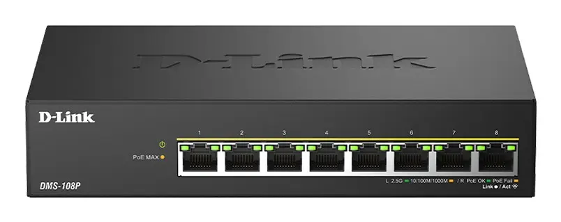 Neadministrēts slēdzis D-Link DMS-108P/E 8-portu 2