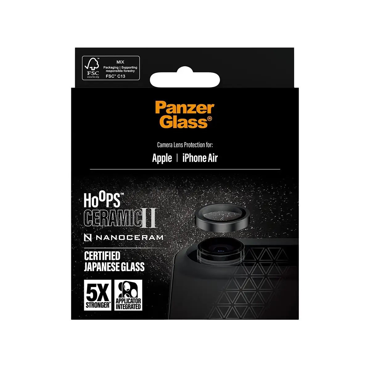 Camera Lens Protector PanzerGlass Hoops Ceramic II iPhone Air Photo 3