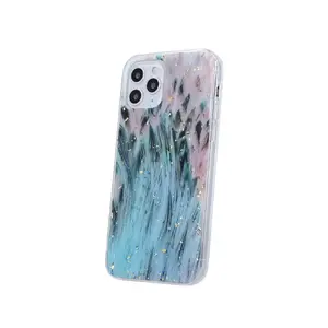 Phone case HQ Gold Glam for Samsung S21 G991 — decorative protective cover Peacock pattern