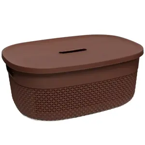 Storage basket ArtFlow Deny 38x28x15 cm Brown - woven organizer for home and office