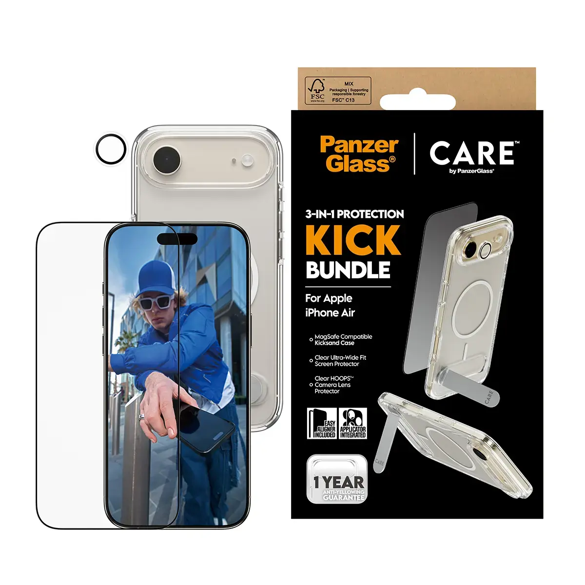 PanzerGlass CARE 3‑в‑1 Feature Kick для iPhone Air Photo 2