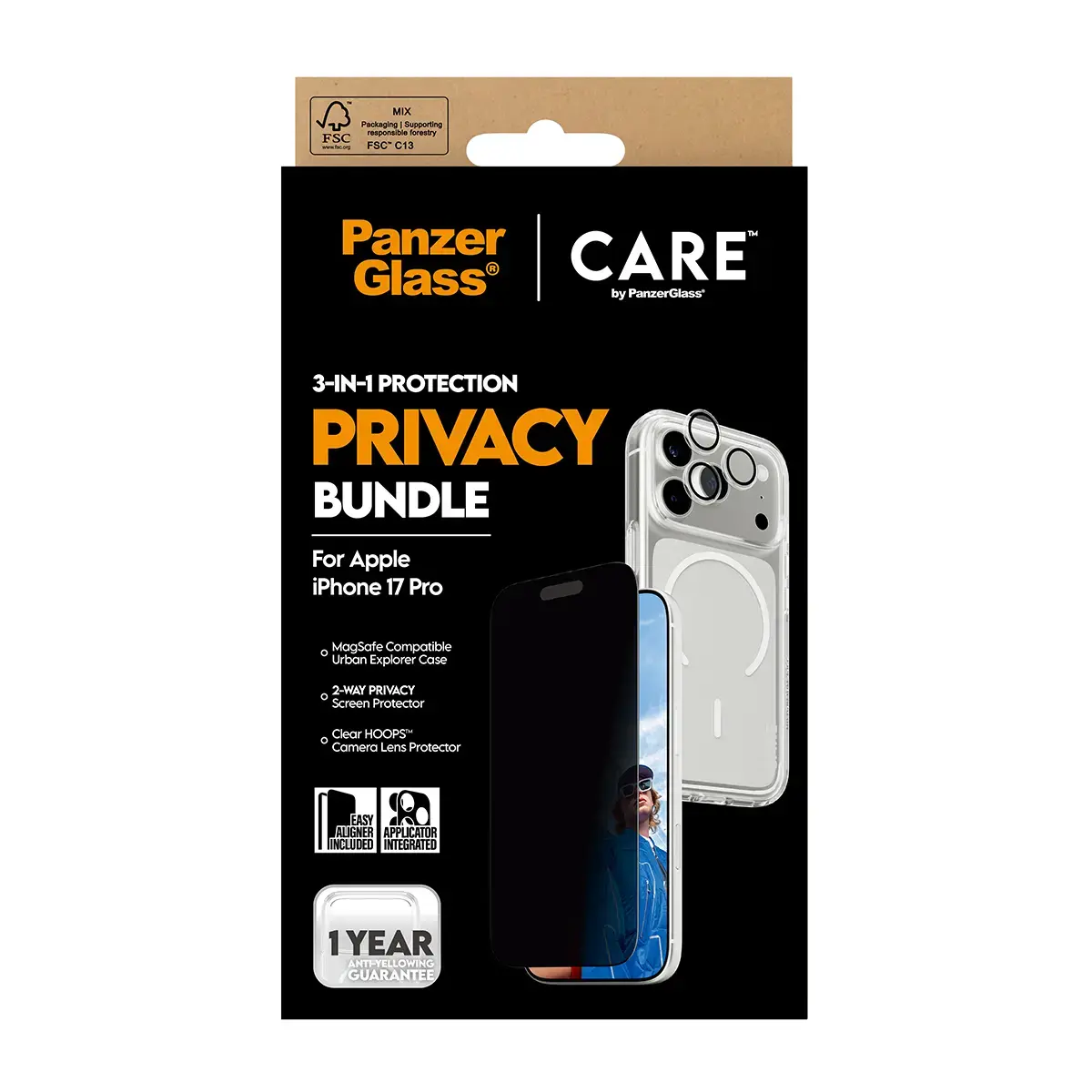 Комплект PanzerGlass CARE 3-в-1 для iPhone 17 Pro Photo 3