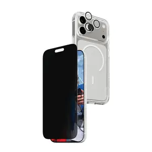 PanzerGlass CARE 3-in-1 Flagship Privacy Bundle for iPhone 17 Pro Max — Tempered Glass, PET, Silicone