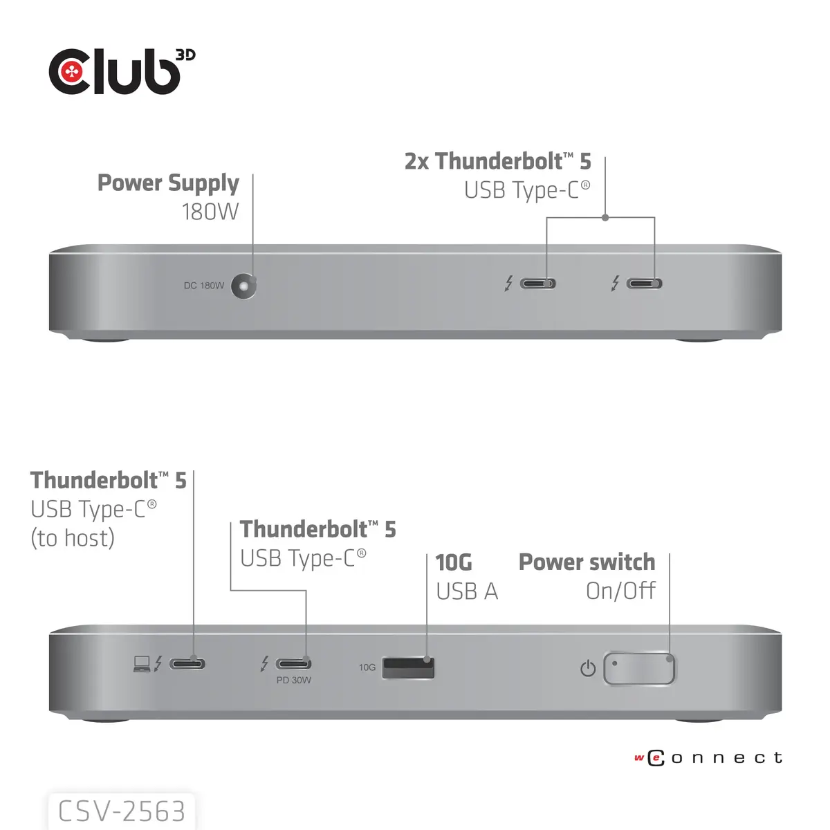 CLUB3D CSV-2563 Thunderbolt 5 хаб Photo 4