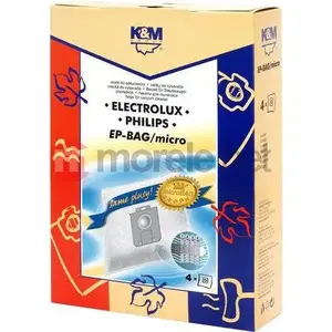 Putekļu sūcēja maisiņi könig & meyer EP-BAG MICRO (4) priekš Philips/Electrolux — vienreizlietojami mikrofiltra maisiņi, 4 gab.