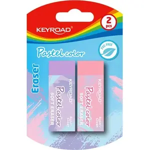 Eraser Keyroad KR972036, 2 pcs, pastel colors