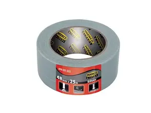 DUCT TAPE sudraba 48 mm x 25 m MODECO MN-05-332 — universāla remontlente