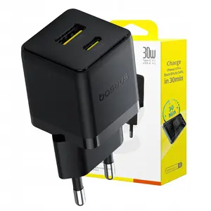 Зарядное устройство Baseus Palm 30W с USB-C и USB-A, компактный адаптер 30W