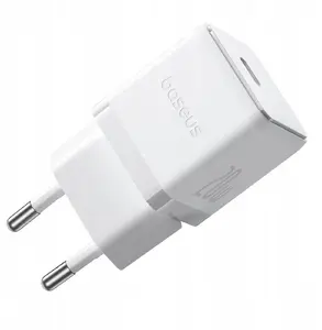 Зарядное устройство Baseus Palm 1C 20W с кабелем Baseus Mini White USB‑C 60W 1 м — компактное 20W зарядное с кабелем 1 м