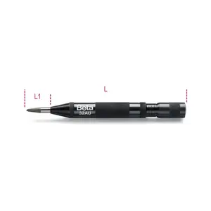 Manual centering punch Beta Tools 32AU with 3 mm tip — marking tool for metal, wood, plastic