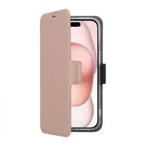 Phone case SCREENOR Clever for Apple iPhone 17, MagSafe compatible, eco-leather outer, TPU inner, pink