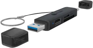 Card reader icybox 61179 — USB 3.2 Gen1 3-in-1, USB Type-C and Type-A connectors
