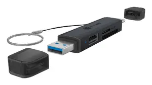 ICY BOX IB-CR203-CU3 3-in-1 Card Reader with USB Type-A and Type-C Interface