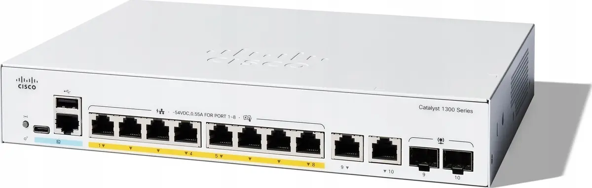Tīkla komutators CISCO REFRESH C1300-8FP-2G ar