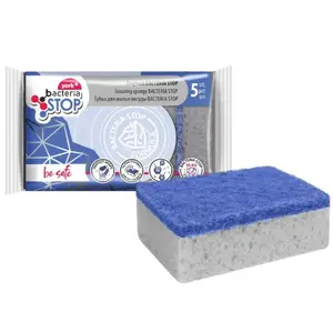 Cleaning sponge York Bacteria Stop 5 pcs, multi-purpose household sponges