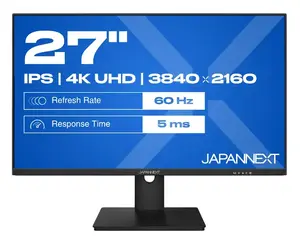 JAPANNEXT JN-IPS270UHD60F 27 collu 4K Ultra HD IPS LED monitors, 3840 x 2160, 5 ms, melns