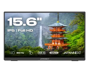 JAPANNEXT JN-MD-I156FHDR-T 15.6-дюймовый компьютерный монитор Full HD LED с сенсорным экраном, IPS-панелью, AMD FreeSync, встроенными динамиками и серого цвета