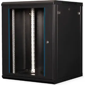 Wall Cabinet VALUE 19-Inch 600x600mm Black Kit — 19" rack mount enclosure 600×600 mm