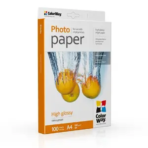 Photo paper ColorWay PG180100A4 180 g/m², 100 sheets, A4
