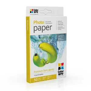 Фотобумага ColorWay PNG2550504R, глянцевая для струйной печати, 255 г/м², 10×15 см, 50 листов