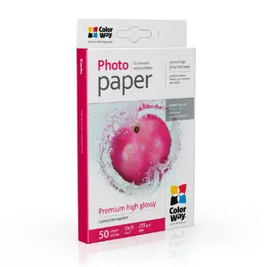 Фотобумага ColorWay PSG2550504R глянцевая 255 г/м² 10x15 см 50 листов