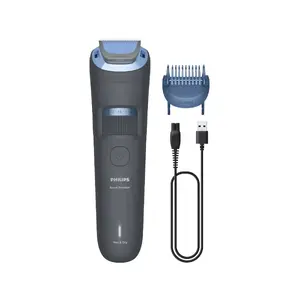 Philips 3000 Series Beard Trimmer BT3617/15 Cordless Wet and Dry with 20 Length Steps 0.5 to 20 mm 60 min Battery Dark Blue
