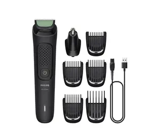 Philips 3000 Series MG3920/15 daudzfunkcionāls trimeris 7-in-1 melns ar akumulatoru sejai galvai degunam ausīm un 60 min darbības laiku