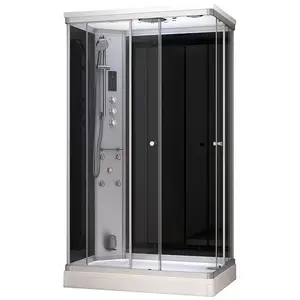 Steam shower cabin AMUE AMUE-AR1280-2L Black 120×80 cm