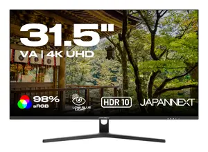 JAPANNEXT JN-V315UHDR Computer Monitor 31.5-inch 4K Ultra HD LCD VA Panel 3840 x 2160 pixels 5 ms AMD FreeSync Built-in Speakers Black