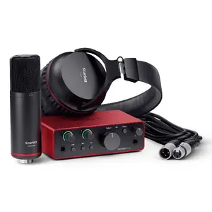 USB galddatora audio interfeiss Focusrite Scarlett Solo Studio — 24 bitu/192 kHz, 1 XLR mikrofona preampis, 2 ieejas/3 izejas, USB 2.0