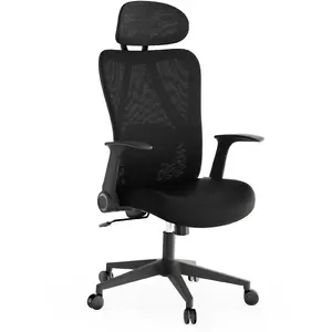 Офисное кресло Sense7 Noxo Black — эргономичное вращающееся кресло с регулировкой высоты и поддержкой поясницы