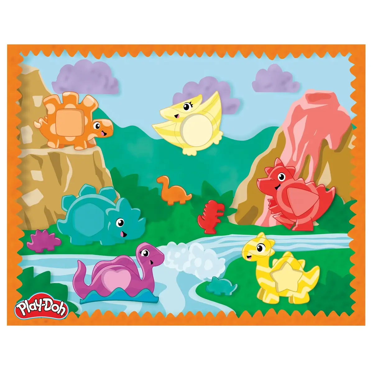 Play-Doh Playset G0491 Shapes and Colors Dino Photo 2