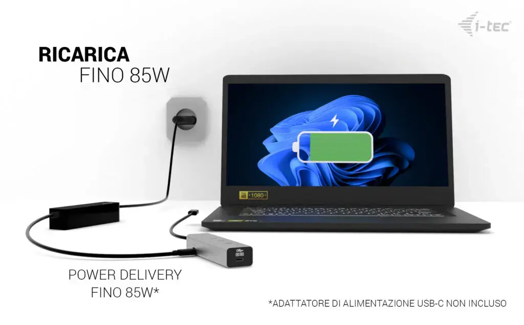 USB-C Charging HUB i-tec Metal C31HUBMETAL8KPDPRO Photo 8