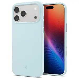 Чехол Spigen Silicone Fit Mag MagSafe для iPhone 17 Pro Max — силиконовый, совместим с MagSafe, цвет Mute Blue
