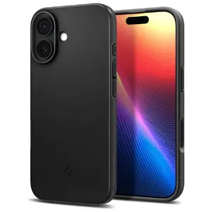 Protective phone case Spigen Thin Fit Mag for iPhone 17, black, MagSafe compatible