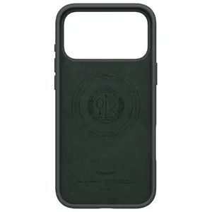 Protective silicone case Spigen Silicone Fit Mag for iPhone 17 Pro Max — MagSafe compatible, abyss green