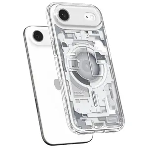 Чехол Spigen Ultra Hybrid Mag для iPhone 17 Air — прозрачный/белый с магнитным креплением
