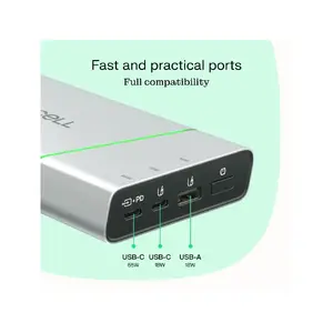 Portable battery Green Cell BPLGC20P 20800 mAh Lithium‑Ion, USB‑C PD 65W, 2x USB‑C + 1x USB‑A, aluminium housing