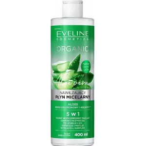 Мицеллярная вода Eveline Aloe Vera 5in1 400 мл — очищение и снятие макияжа для всех типов кожи