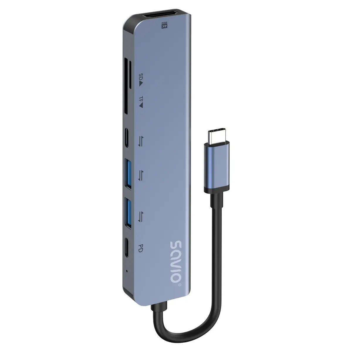 SAVIO AK-82 USB Type-C хаб с HDMI и MicroSD Photo 2