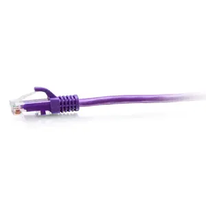C2G 0.3m Cat6a Snagless Unshielded Slim Ethernet Patch Cable Purple