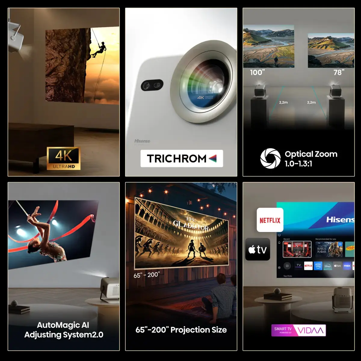 Hisense M2 Pro UHD 4K Viedais 3D Projektors Photo 19