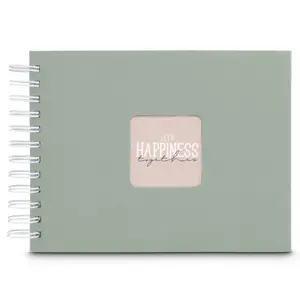 Hama Fine Art 9866 Zaļš fotoalbums ar spirāles iesējumu un 50 baltām lapām