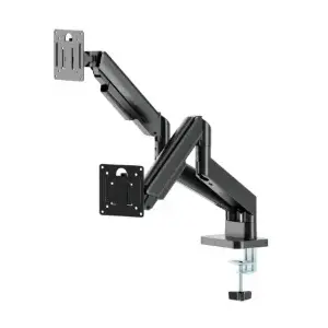 Monitor adjustable stand GEMBIRD MA-DA2-06 for 17–32" displays, dual-arm, desk mount, VESA 75x75–100x100, max 10 kg