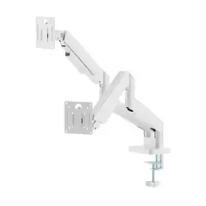 Monitor mount GEMBIRD MA-DA2-06-W for 17–32 inch screens, desk clamp/rail mounting, white