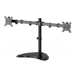 Monitor stand Gembird MS-D2ST-02 for 2 screens 33–81.3 cm (13"–32"), desk, freestanding, VESA 75x75–100x100, max load 8 kg