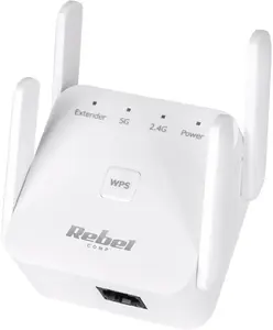 Wi‑Fi repeater Rebel KOM1032 dual‑band 2.4 GHz 300 Mb/s, 5 GHz 867 Mb/s