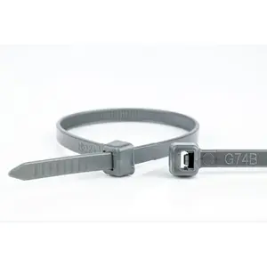 Kabeļu saites WKK 110124871, pelēkas, 200 x 3.6 mm, iepakojumā 100 gab.