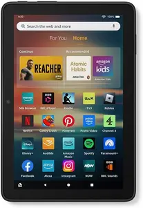 Планшет Amazon Fire HD 8 32 ГБ 3 ГБ ОЗУ Процессор 2 ГГц 8-дюймовый IPS-дисплей Wi-Fi 5 Черный