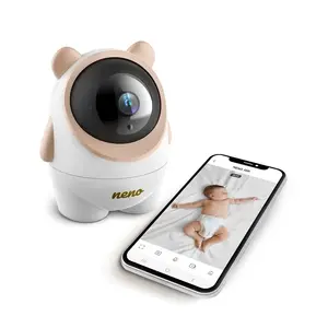 Video baby monitor neno AMI professional — IP Wi‑Fi, 1 camera, night vision 5 m, two‑way audio, temperature sensor, USB‑C, battery